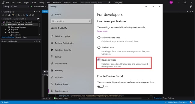 UWP - Create Simple Application By VS 2019